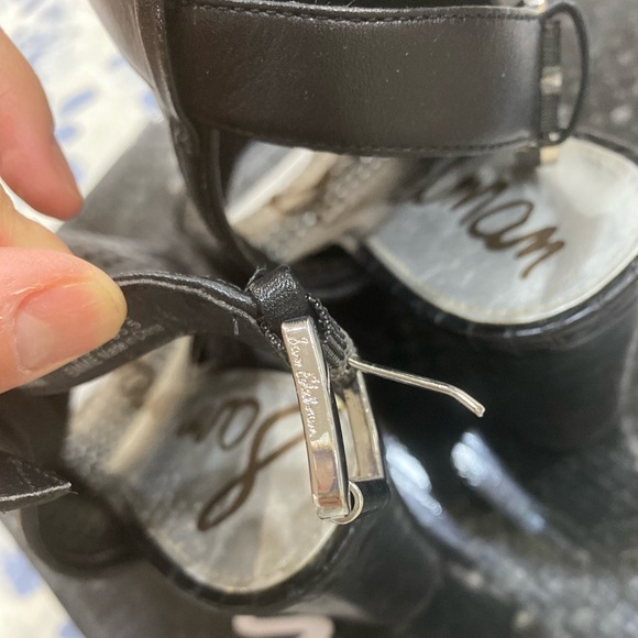 Black Chunky Edelman Heels - Size 5.5 - Picture 5 of 8